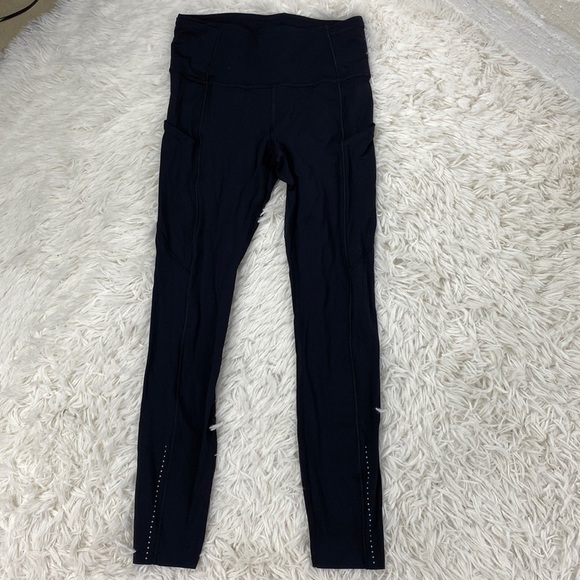 Lululemon Fast & Free 7/8 Tight II *Nulux 25" Black - Picture 1 of 6